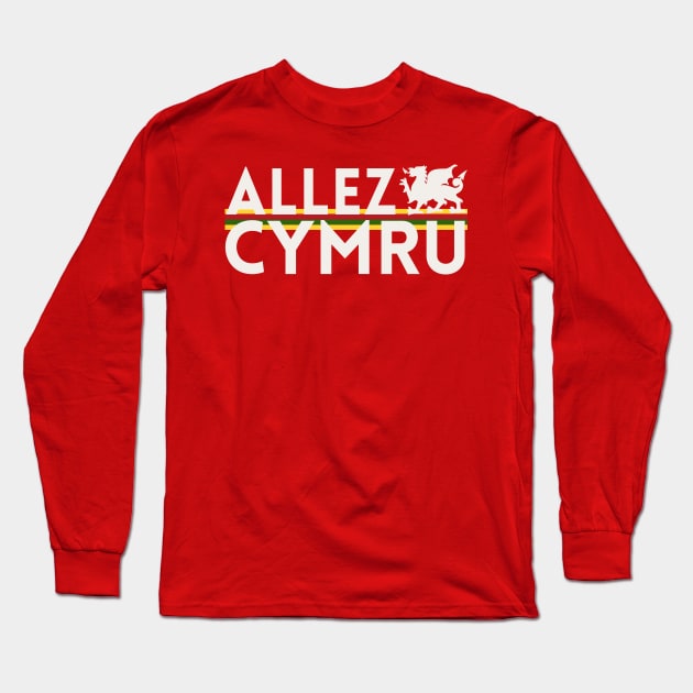 Allez Cymru, Welsh Rugby supporter Long Sleeve T-Shirt by Teessential